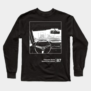 Behind The Wheel / Minimalist Graphic Design Artwork Long Sleeve T-Shirt